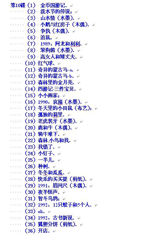 碟機可用/中國經典懷舊教育動畫片/獨家最全252部有目錄11DVD